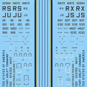 Caracal Models 144019 Douglas C-9 Nightingale / Skytrain II Decals Usine Directe