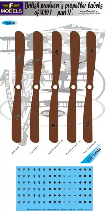 LF Models C4876 British WWI producer´s labels of propellers part II. Promotion