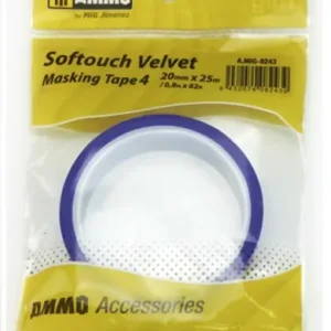 AMMO of Mig Jimenez 8243 Softouch Velvet Masking Tape 4 (20mm x 25M) Commander Maintenant