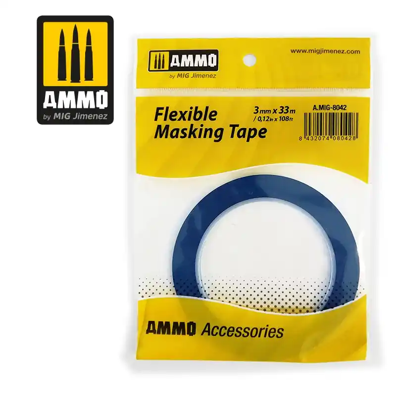 Super Prix AMMO of Mig Jimenez 8042 Flexible Masking Tape (3mm X 33M)