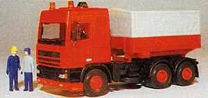 Certifié NEW! Kibri 10458 DAF 3 -axle Tractor with Box with Tarpaulin